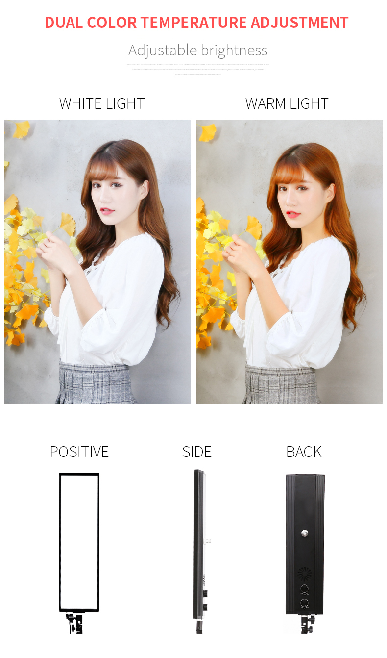 Photography Lighting Kit - 40CM 72W 3200K-5500K Photo Studio Dimmable