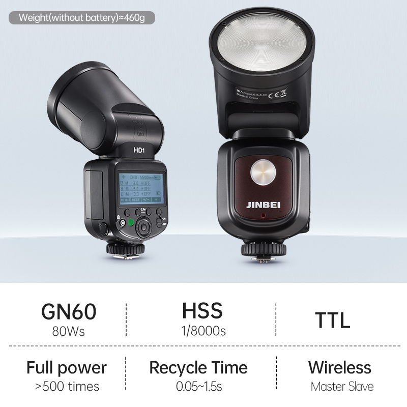 JINBEI HD-1Round-head HSS Spee - Photography Lighting Kit recension och pris