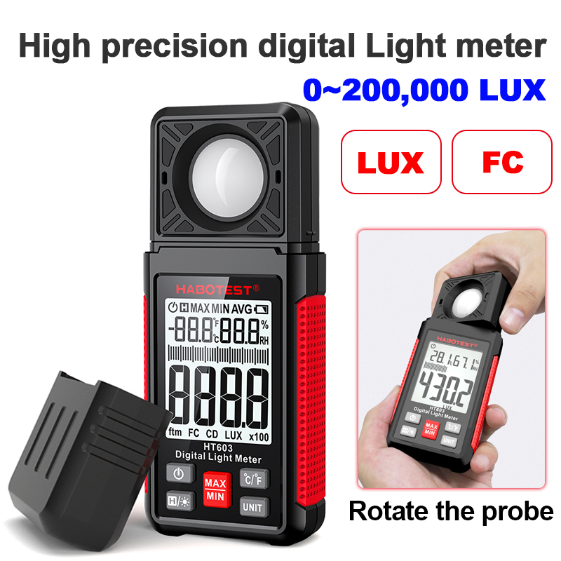 HT603 Digital Lux Meter 0~200, - Photography Lighting Portable recension och pris