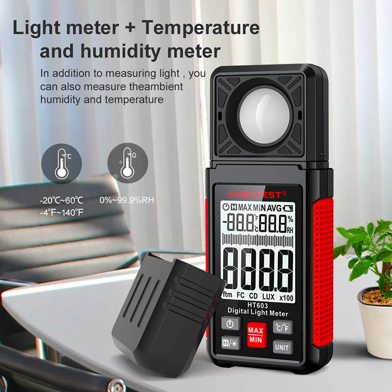HT603 Digital Lux Meter 0~200, - Photography Lighting Portable recension och pris