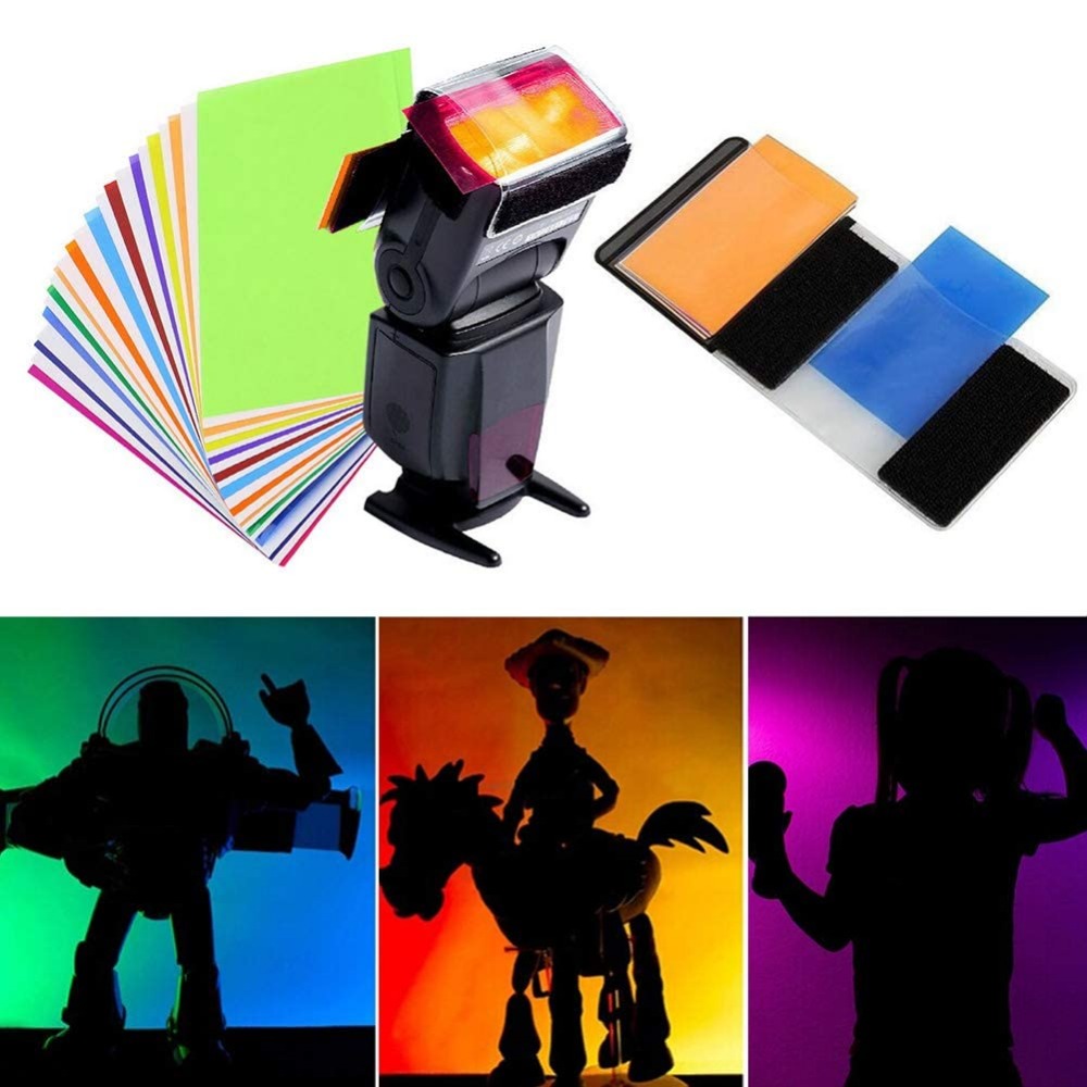 12 Colors Camera Flash Gels Li - Photography Lighting Kit recension och pris