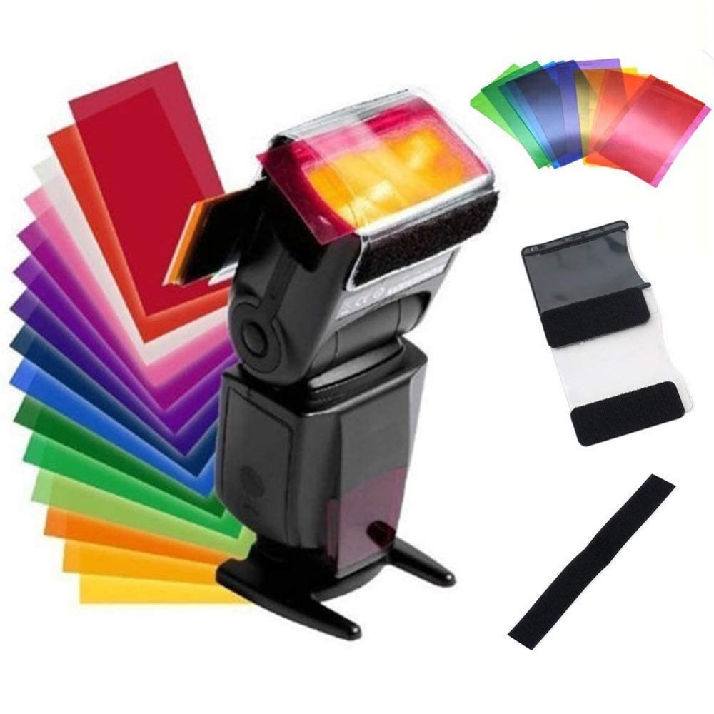 12 Colors Camera Flash Gels Li - Photography Lighting Kit recension och pris