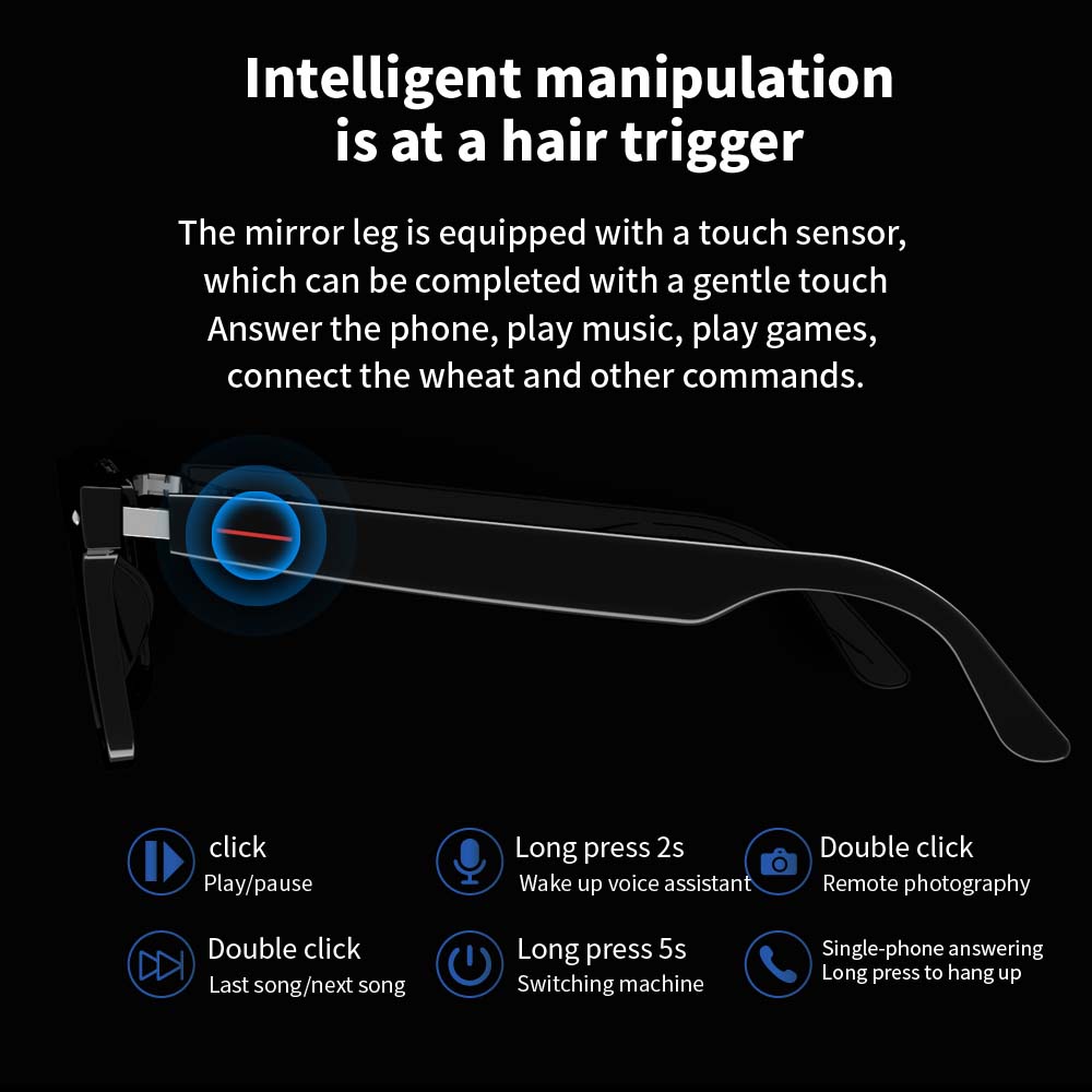 SENBONO E13 Smart Glasses:Blue - Photography Lighting Indoor recension och pris